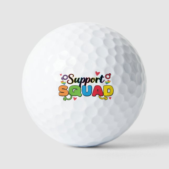 Balles De Golf Équipe de soutien - Allée de Fierté des Coeurs Arc (Recto)