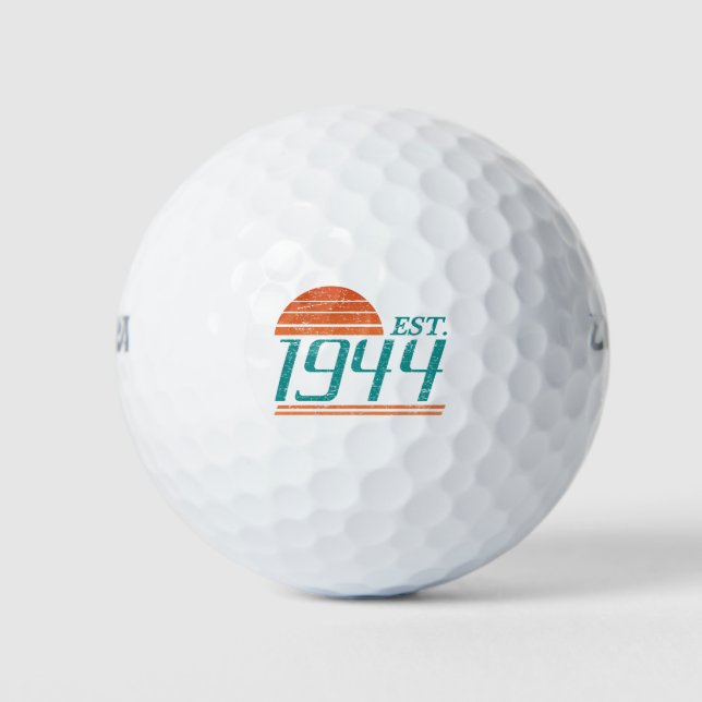 Balles De Golf Est. 1944 Vintage 80 Ans (Devant)