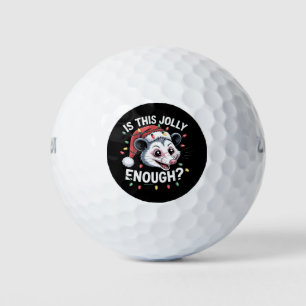 Balles De Golf Est-ce assez joyeux ? Noël Opossum Sarcastique