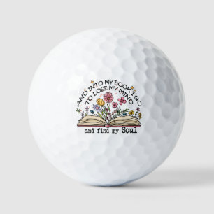 Balles De Golf Et Dans Mon Livre Je Pars - Floral Livre Lover