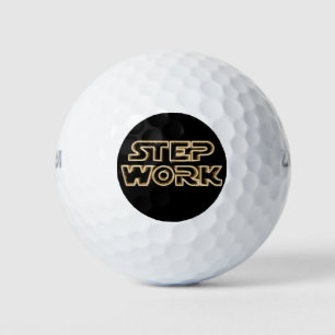 Balles De Golf Étape Parodie de travail - Récupération Sobriété é