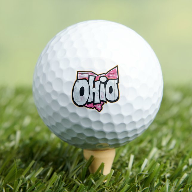 Balles De Golf État de l'Ohio graffiti Golf de golf (Créateur téléchargé)