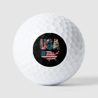 Balles De Golf Etats-Unis Patriotique 4 juillet Amérique Drapeau