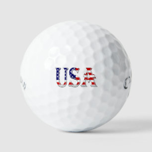 Balles De Golf États-Unis superposés au drapeau américain css gbc