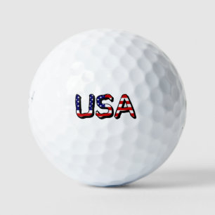 Balles De Golf États-Unis superposés sur le drapeau américain be6