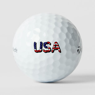 Balles De Golf États-Unis superposés sur le drapeau américain tmt