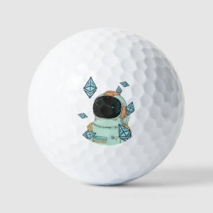 Balles De Golf Ethereum À La Lune ETH Space Man Merch