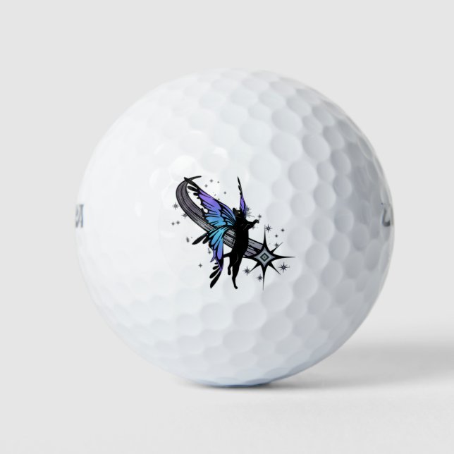 Balles De Golf Étoile de chat cosmique (Devant)