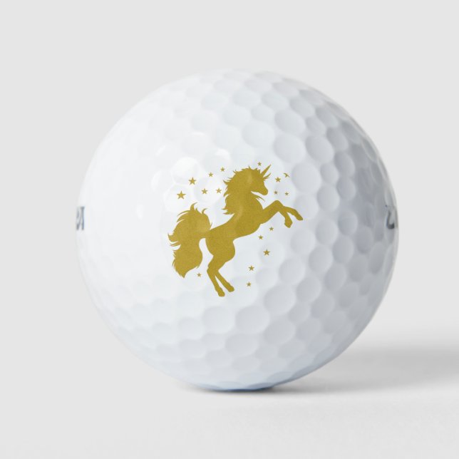Balles De Golf Étoile de licorne magique (Devant)