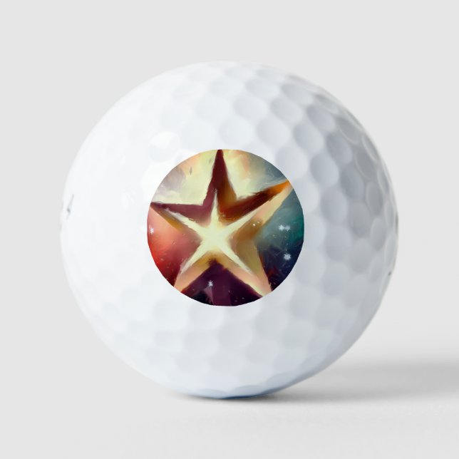 Balles De Golf Étoile de Noël (4) (Devant)