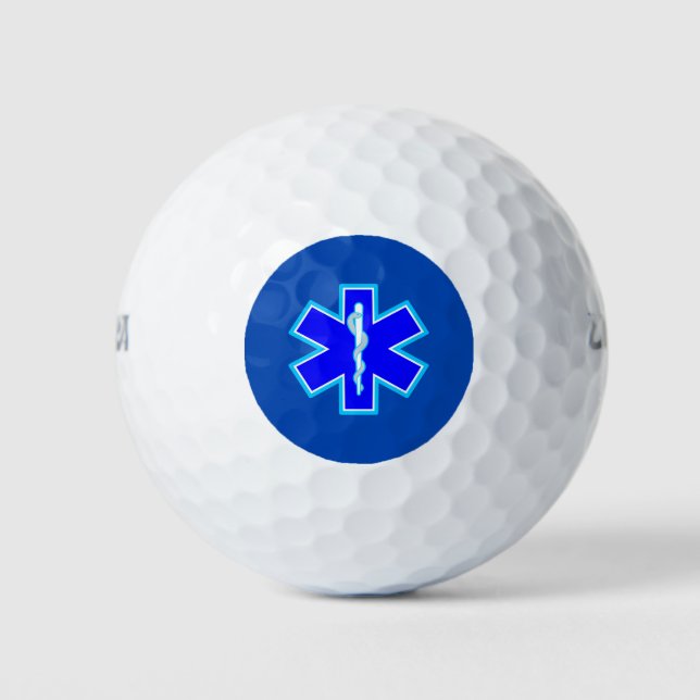 Balles De Golf Étoile de vie Services Médicales d'urgence paraméd (Devant)