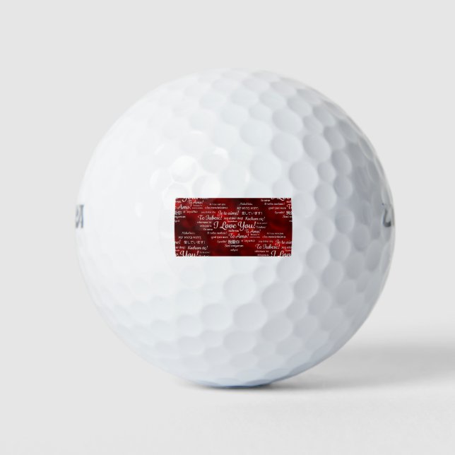 Balles De Golf étranger Je t'aime (Devant)
