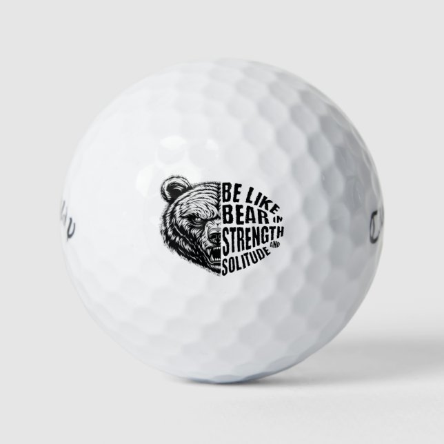 Balles De Golf Être comme l'ours dans la force et la solitude (Devant)