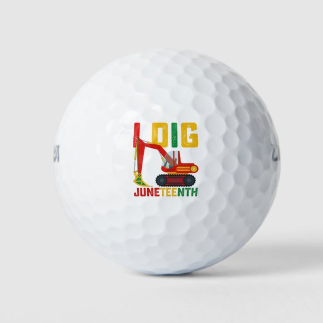 Balles De Golf Excavatrice Je creuse Juneteenth Enfants (Devant)
