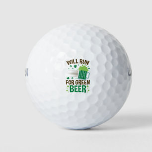 Balles De Golf Exécutera pour le Jour de la Saint Patrick de bièr