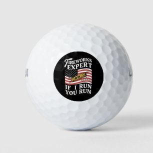Balles De Golf Expert en feux d'artifice Si je cours vous courez 