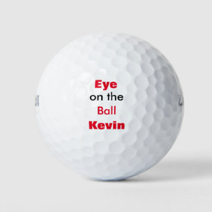 Balles De Golf Eye on the Ball Name Text> Boules de golf personna