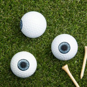 Balles De Golf Eyeball bleu iris oeil drôle farce blague nouveaut