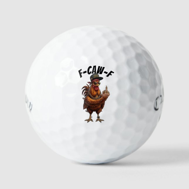 Balles de golf F Caw F Rooster - Callaway drôle (Recto)