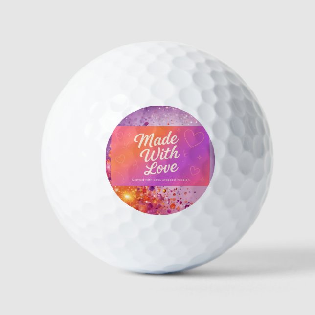 Balles De Golf Fabriqué avec montre d'amour (Recto)
