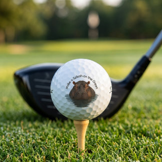 Balles De Golf Faire des éclaboussures sur l'Hippopotame Vert