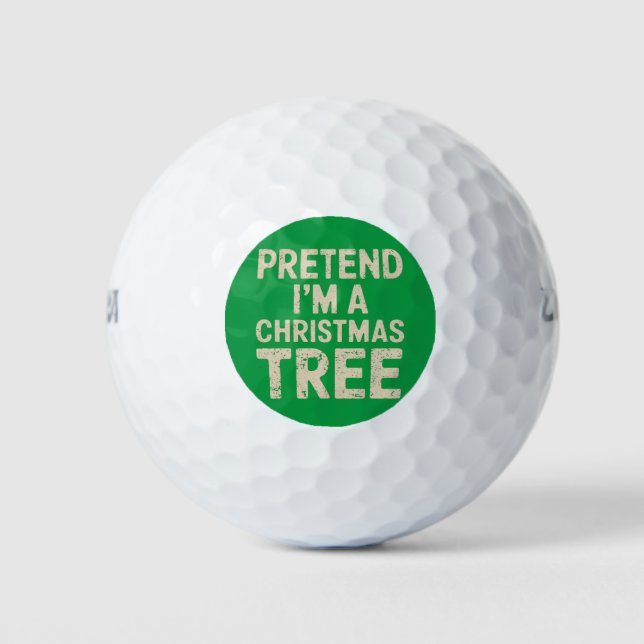 Balles De Golf Fais comme si je suis un costume de Noël d'arbre d (Devant)