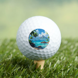 Balles De Golf Faites de beaux rêves, Paradis Tropical,