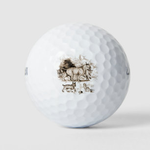 Balles De Golf Famille du Lynx roux