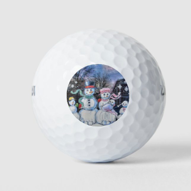 Balles De Golf Famille Snowman (Devant)