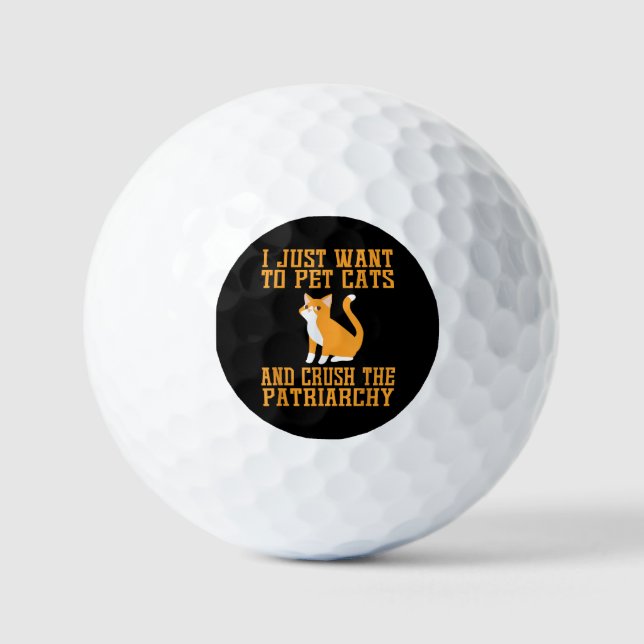 Balles De Golf Fantastique chats et broyer le T-shirt Patriarcat  (Recto)