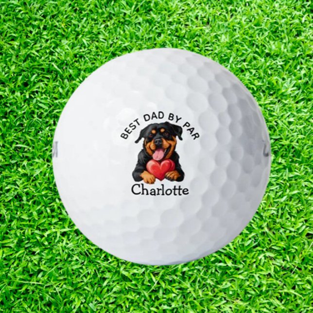 Balles De Golf Fathers Day  Rottweiler Puppy  (design the perfect birthday or Father’s Day gift tailored just for him—a meaningful keepsake)