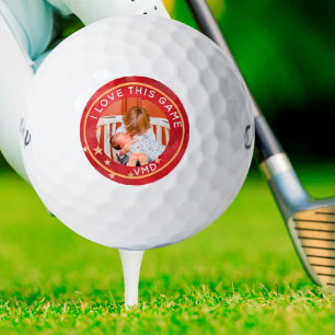 Balles De Golf Favorite Photo Your Message Initials Bright Colors