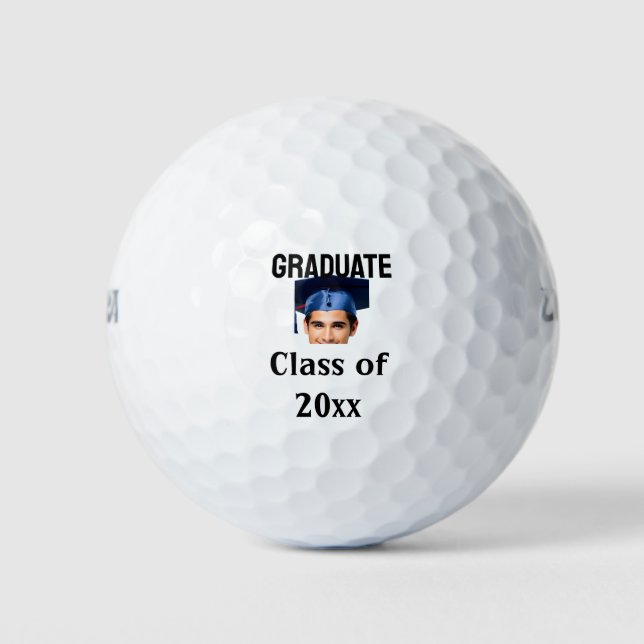 Balles De Golf Félicitations diplômé ajouter nom année texte  (Devant)