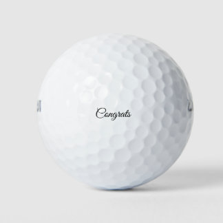 Balles De Golf Félicitations minimales simples ajoutez votre nom