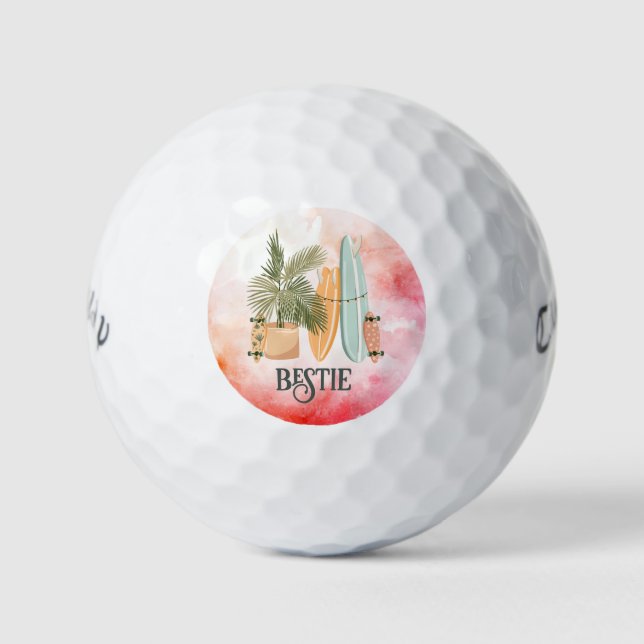 Balles De Golf Femme personnalisée meilleur ami (Devant)