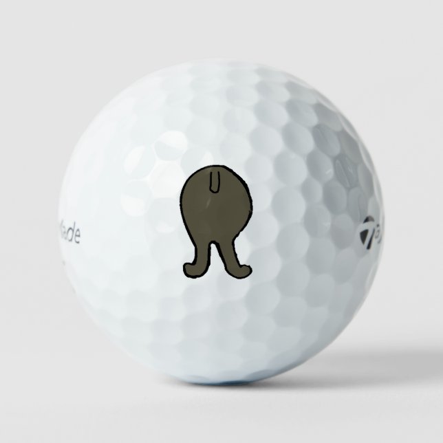Balles De Golf fesses de caniche argentées (Recto)