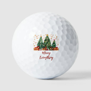 Balles De Golf Festif Arbres de Noël Joyeux Tout Vacances