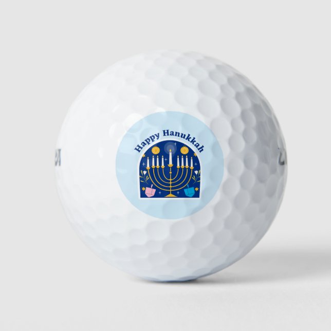 Balles de golf festives pour les fêtes de Hanouka (Devant)