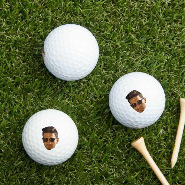 Balles De Golf Fête Bachelorette Coupe-Visage Personnalisée Anniv (Herbe in situ)