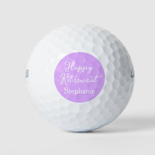 Balles De Golf Fête de retraite heureuse Lavande Élégante