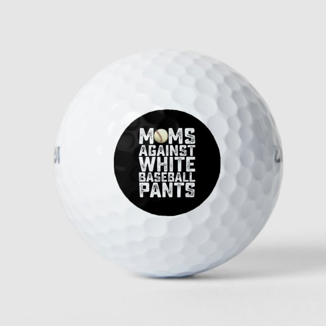 Balles De Golf Fête des mères contre les pantalons blancs de base (Devant)