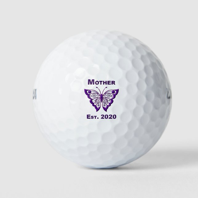Balles De Golf Fête des mères pour la mère "Est 2020" (Devant)