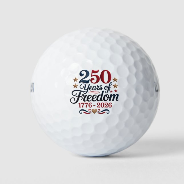Balles De Golf Fête du 250e anniversaire de l'Amérique (Devant)