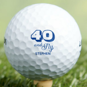 Balles De Golf Fête moderne de 40e anniversaire simples boules de