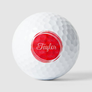 Balles De Golf Fête rouge vif Hohoho motifs marque - verres