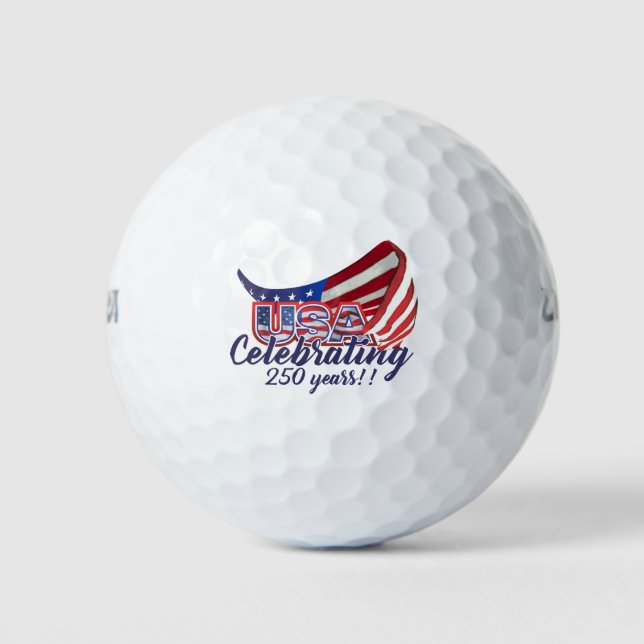Balles De Golf fêter les 250 ans d'indépendance des États-Unis av (Devant)
