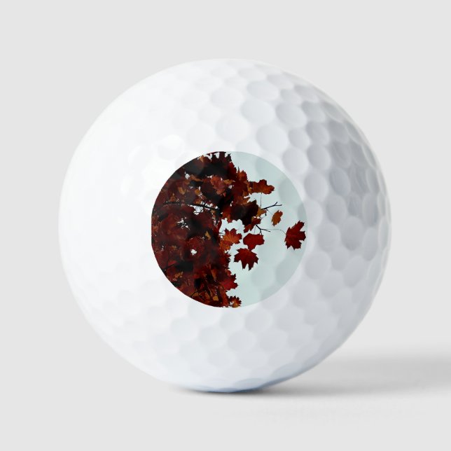 Balles De Golf feuilles Brown (Recto)