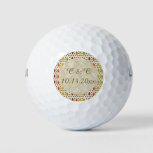 Balles De Golf Feuilles de chêne et Acorns Automne Mariage d'auto