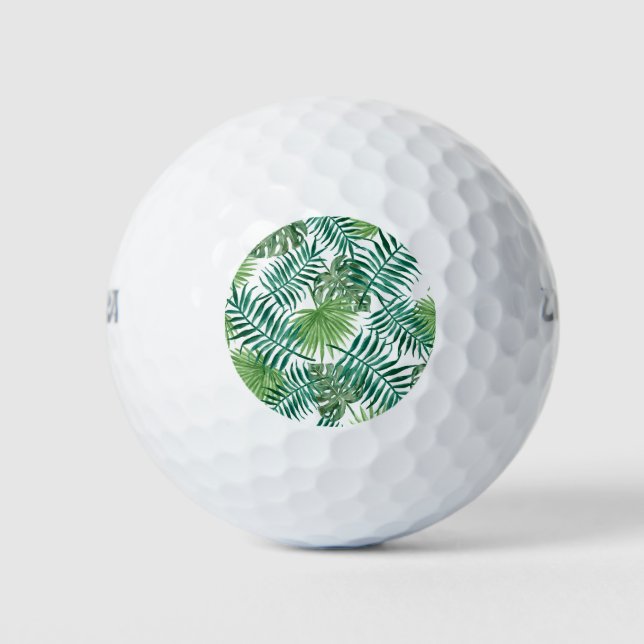 Balles De Golf Feuilles de la jungle tropicale (Devant)