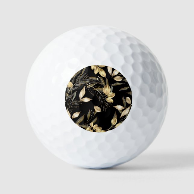 Balles De Golf Feuilles d'or : Exotic Botanical sans soudure (Recto)